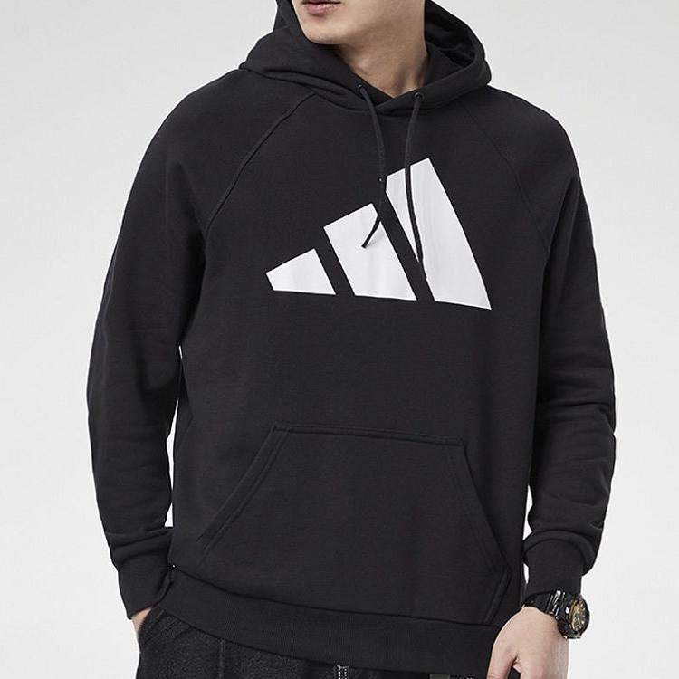 Adidas Casual Sports Pullover Hoodie Men Tops Black GM6458