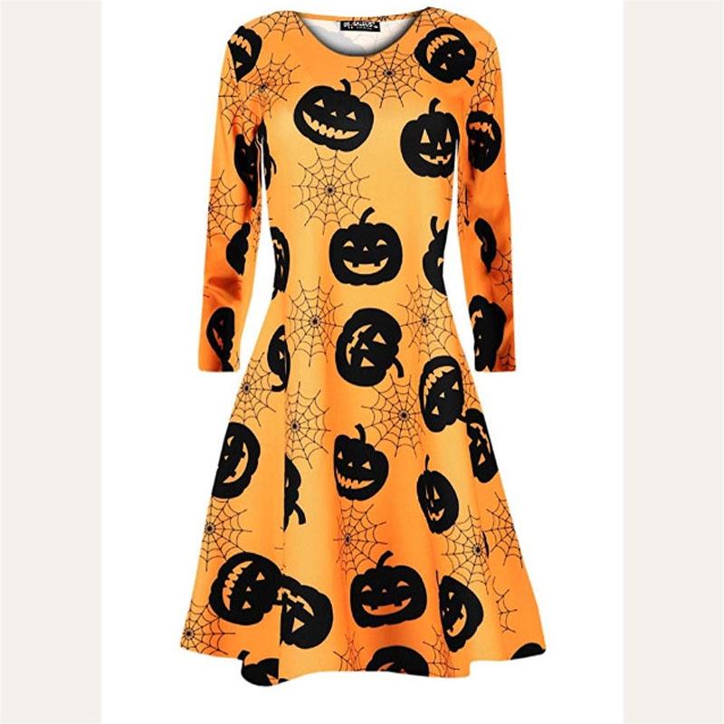 Premium Quality Womens Vampire Horror Blood Halloween Costume Flared Swing Dress