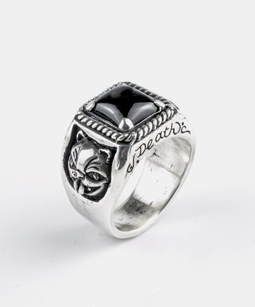 Sheen666 Crazy Cat Onyx Silver Ring (Type A)