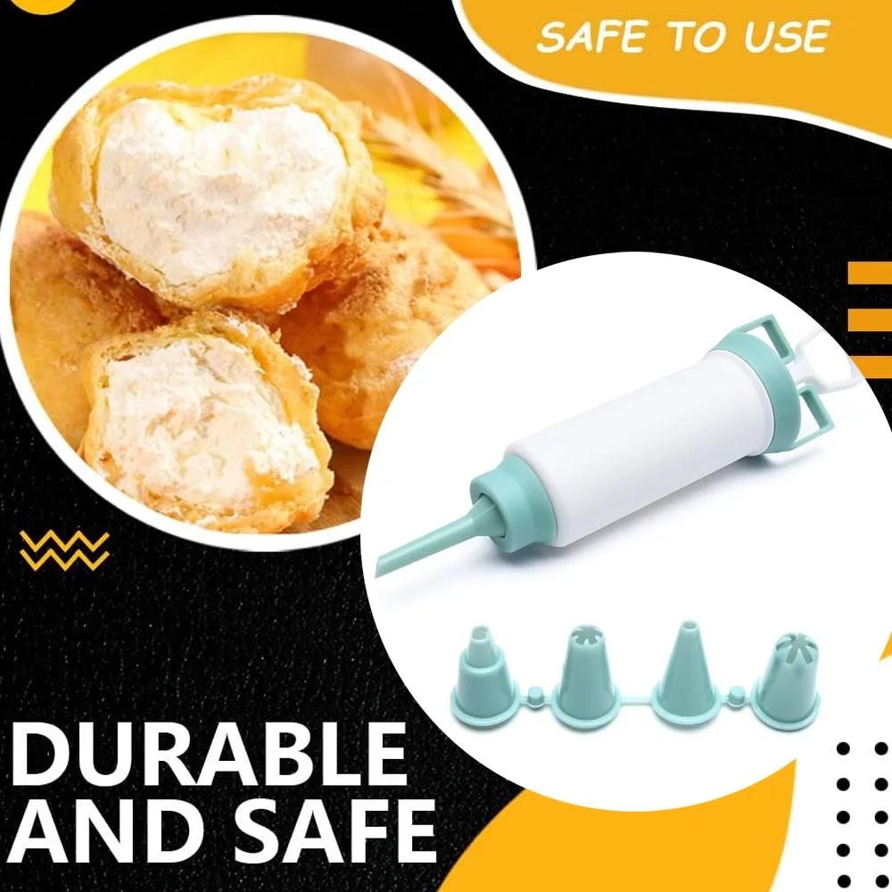 Cream Piping Syringe Cupcake Filling Injector Cake Cream Pastry Syringe Extruder Nozzles DIY Fondant Cake Kitchen Baking Tools