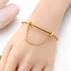 Golden Series Copper Sparkling Elephant Pendant & 26 English Alphabet Dangle Charm Fits Bracelet Exquisite Gift