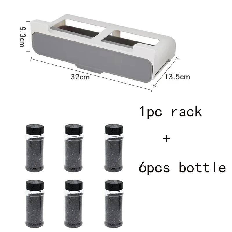 Kitchen Seasoning Bottle Storage Rack Spice Rack Self-adhesive Wall-mounted Under-Shelf Spice Organizer Kitchen Storage Rack