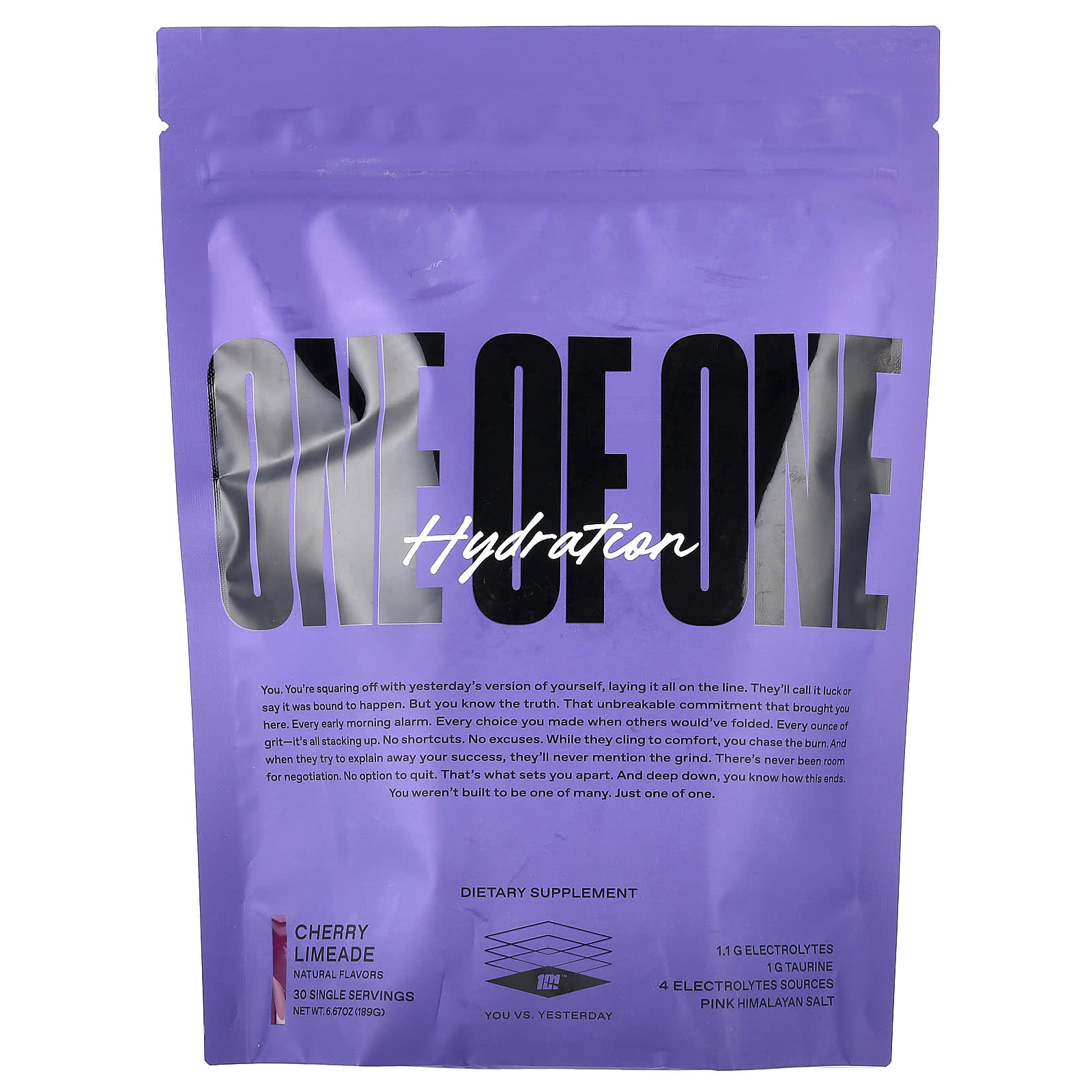 

ONE OF ONE, Hydration, Cherry Limeade, 30 Packets, 189g (6.67oz)