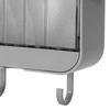 Wall Mounted Soap Box Self Draining Dustproof Wall Soap Holder Tray with Lid Hooks for Bathroom