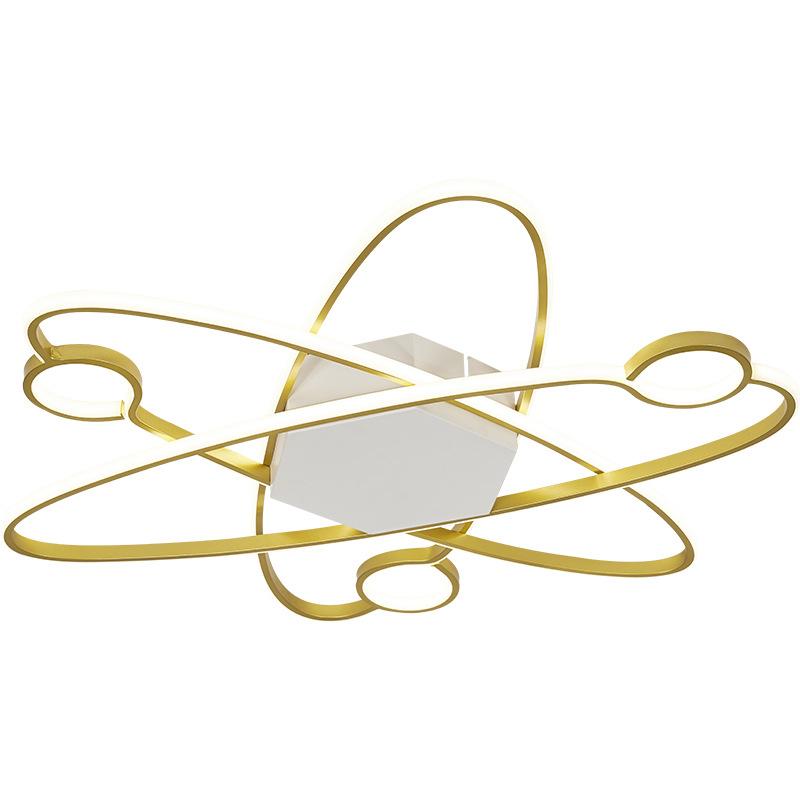 

Современная светодиодная потолочная люстра «Черное золото» - Алюминиевый акриловый материал для спальни, столовой, гостиной, кабинета, лофта и холла Cool white&Dia60CM золотой