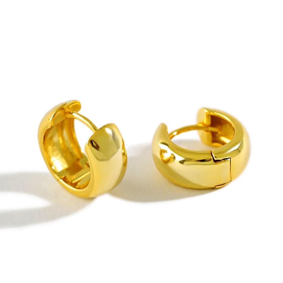 Chunky Big Hoop Earrings 925 Sterling Silver Jewelry Rhodium 18K Gold Plated Jewelry
