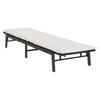 Black Sun Lounger with Cushion Poly Rattan