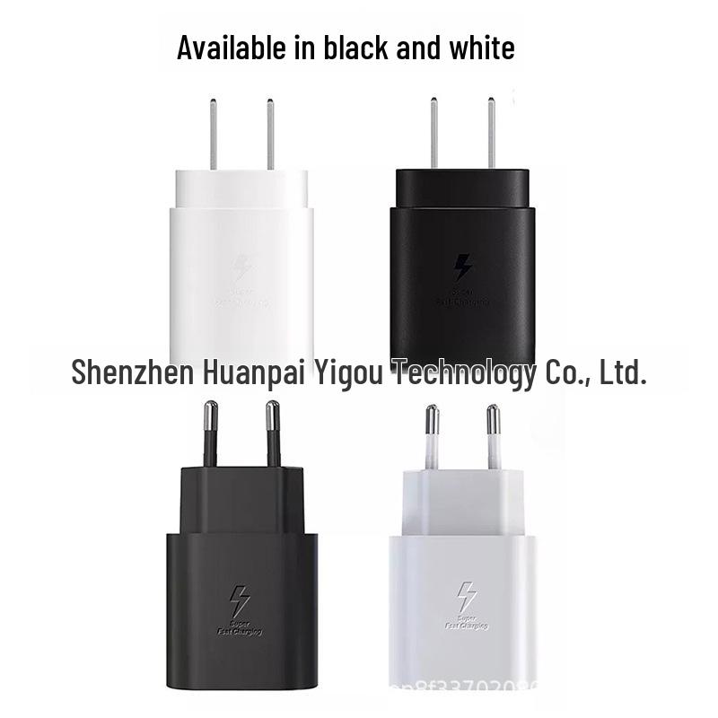 Samsung PD45W Grenzüberschreitendes Ladegerät-Set: Super schnelles 25W Kabel, US/UK/EU Steckeroptionen