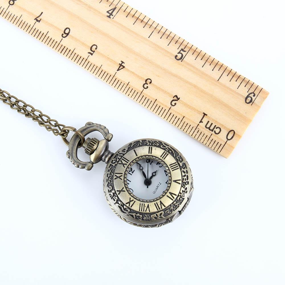 New Fashion Vintage Pocket Watch Alloy Roman Number Dual Time Display Clock Necklace Chain Watches Birthday Gifts