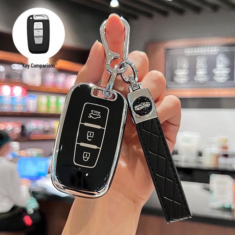 Compatible Key Cover for Beijing Hyundai Sonata 8, Old ix35/Langdong Models