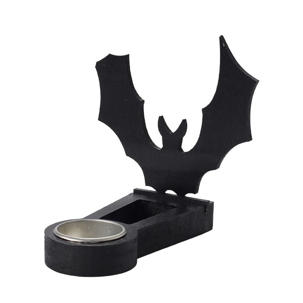 Black Halloween Candle Holder Multi-shape Iron Terror Shadow Projection Candlestick Party Supplies Halloween Decoration