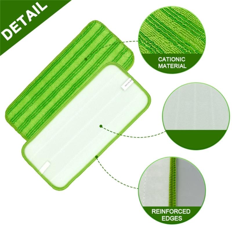 6Pieces Reusable Wet Jet Pads for SwifferWet Jet Mop Microfiber Mop Refill for Wet Mopping Cloths Washable Mop Pads
