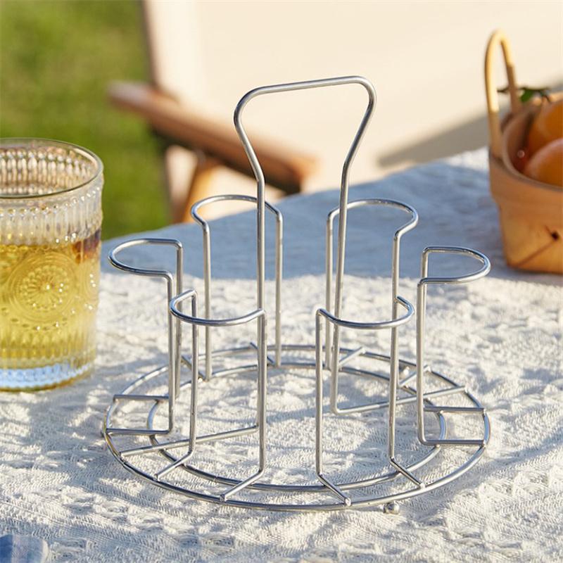 Metal Glass Cup Storage Rack For Water Mug Draining Drying Organizer Drain Holder Stand Useful Home Kitchen Supply