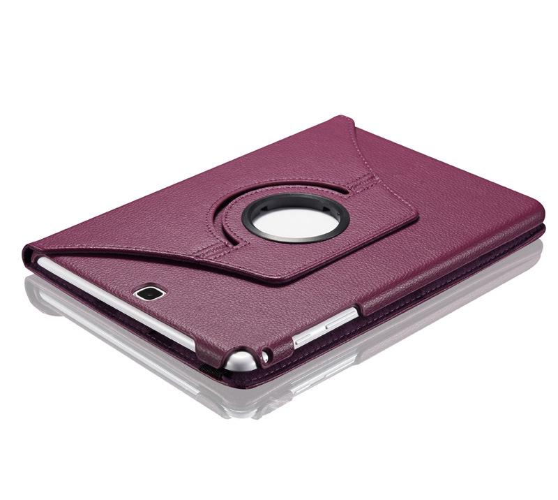 

Вращающийся чехол из личи-кожи для Samsung Tab A 8.0 с функцией сна (модель: T350/T355/P350). T350/T355c/P350/P355 фиолетовый