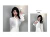Korean Dongdaemun Gentle Sexy Feminine Ribbon Sheer Long Sleeve Shirt