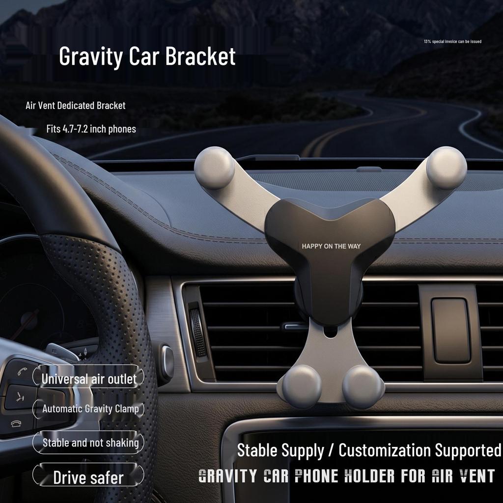 Universal Y-Shaped Gravity Phone Holder for Car Air Vent