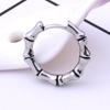 Trendy Unisex Korean-Hong Kong Small Circle Titanium Earrings: Minimalist Niche Design