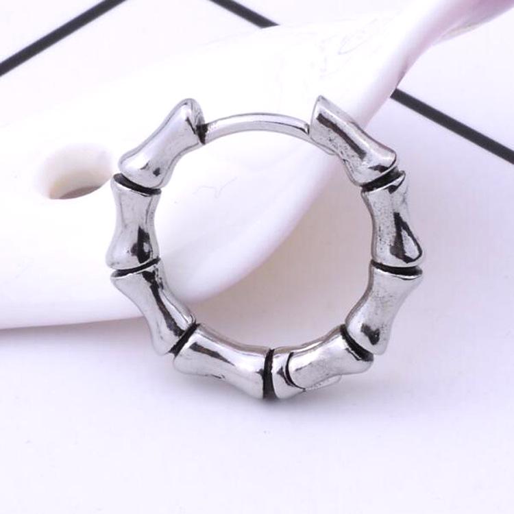 Trendy Unisex Korean-Hong Kong Small Circle Titanium Earrings: Minimalist Niche Design