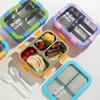 3 Compartments Thermal Lunch Box 304 Stainless Steel Bento Lunch Box  for Office Workers