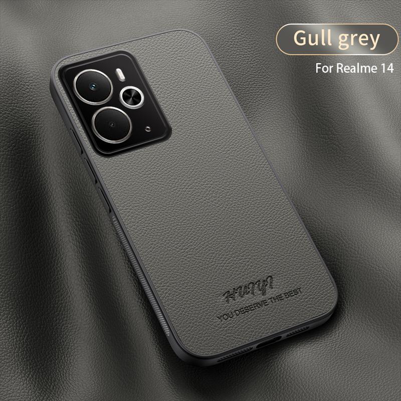 Luxury Business Leather Soft Frame Magnetic Cover For Realme 14 Realme14 5G Phone Cases Capa