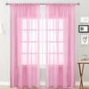 1pc Modern Solid Colour Sheer Curtain, Curtains for Living Room, Bedroom, Home Decoration, French Window Screen with Rod Pocket