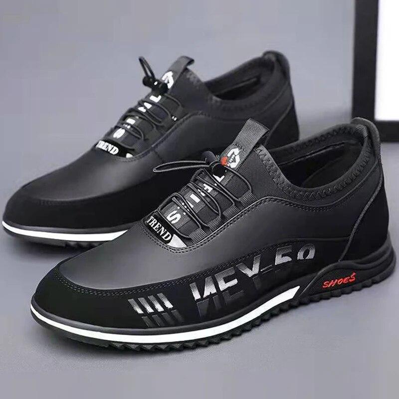 Men Casual Shoes Fashion Breathable British Mens Sneakers  Spring New Sport Flat Comfortable Driving Shoes Peas Shoes