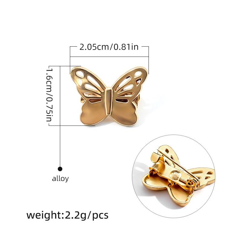 

2pcs Universal Doji Brooch Clothes Bags Accessories Buckle Pin Collar Corner Decoration Four-pointed Star Pin