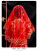 Red Translucent Bridal Veil for Chinese Wedding Xiuhe Dress