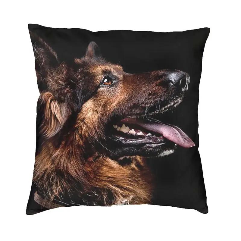 German Shepherd Modern Throw Pillow Covers Home Decor Shepherd In The Snow Cushions for Sofa Double Sided Print Chair Cushion