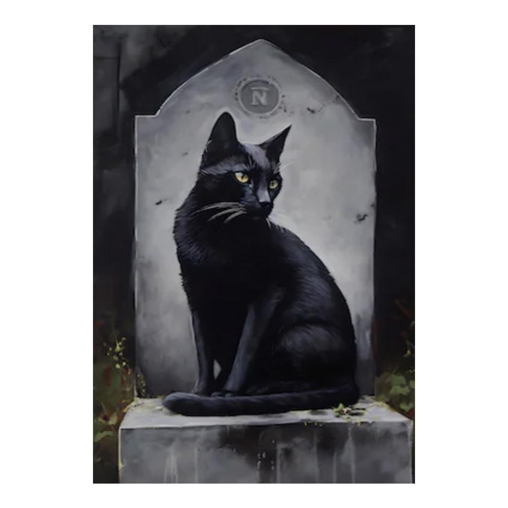 Dark Academy Art Wall Poster Victoria Crow Witch Ghost Black Cat Halloween Background Decoration Gothic Image Printing Holiday Gifts Canvas Painting