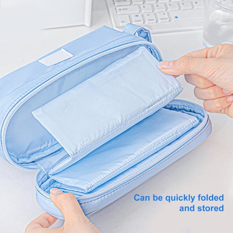 Waterproof Fabric PVC Pencil Case Multiple Compartments Large Capacity Pencil Pouches For Student Adult School Office