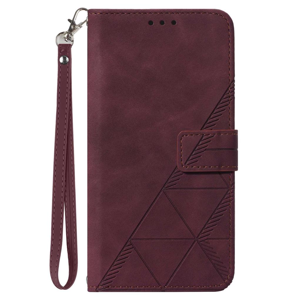 For Oppo K12x 5G (China)/OnePlus Nord CE4 Lite 5G Leather Case with Hand Strap Wallet Stand Phone Cover