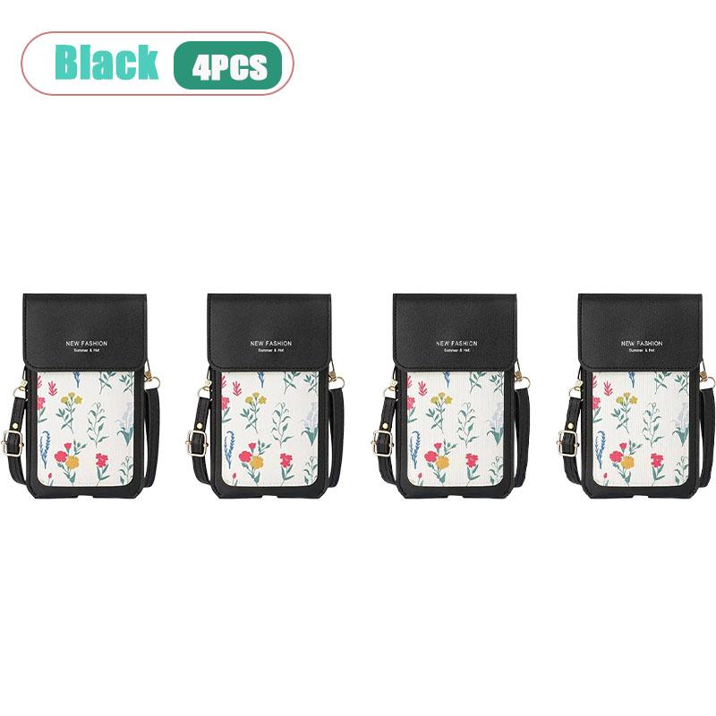 1-4PCS Touchable Women Crossbody Cell Phone Bag Mini Handbag Daily Versatile Wallet Sweet Shoulder Purse for Ladies