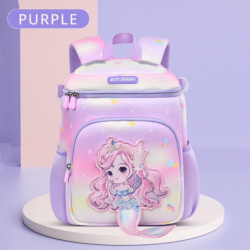 2025 Neue 3D Cartoon Kindergarten Buchtasche Niedliche Meerjungfrau Schultaschen für Mädchen 3-6 Jahre SBR Wasserdicht Rückenschutz Kinder Umhängetasche Rucksack
