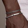 5mm Cubaanse Ketting Armband voor Mannen Jongens, Waterdichte Roestvrijstalen Manchet Armband, Eenvoudige Minimalistische Sieraden Cadeau