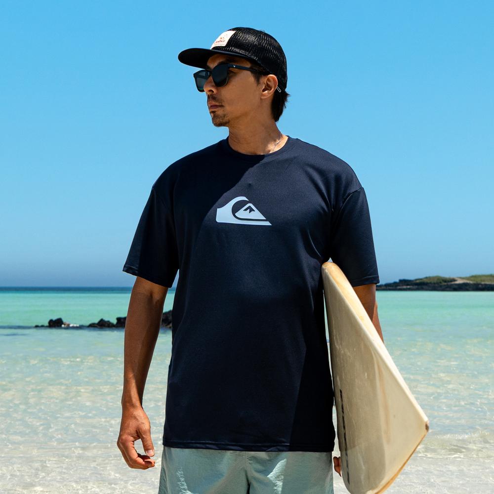 QUIKSILVER Men'S Short Sleeve Rash Guard Mt1077Kqs