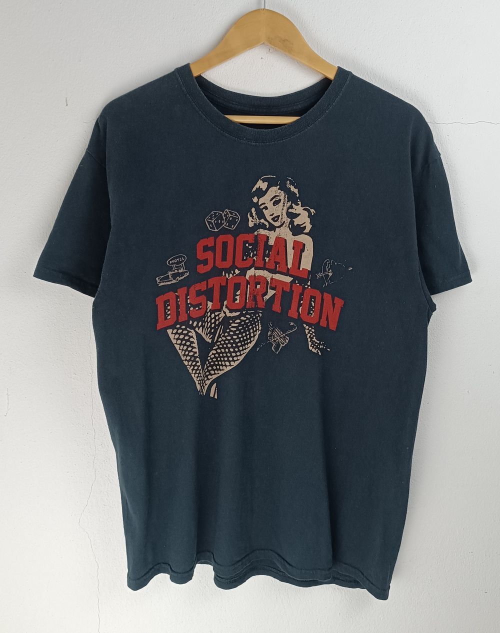 Vtg 90 Social Distortion Band Black Short Sleeve Unisex Tshirt Reprint KH7247 L