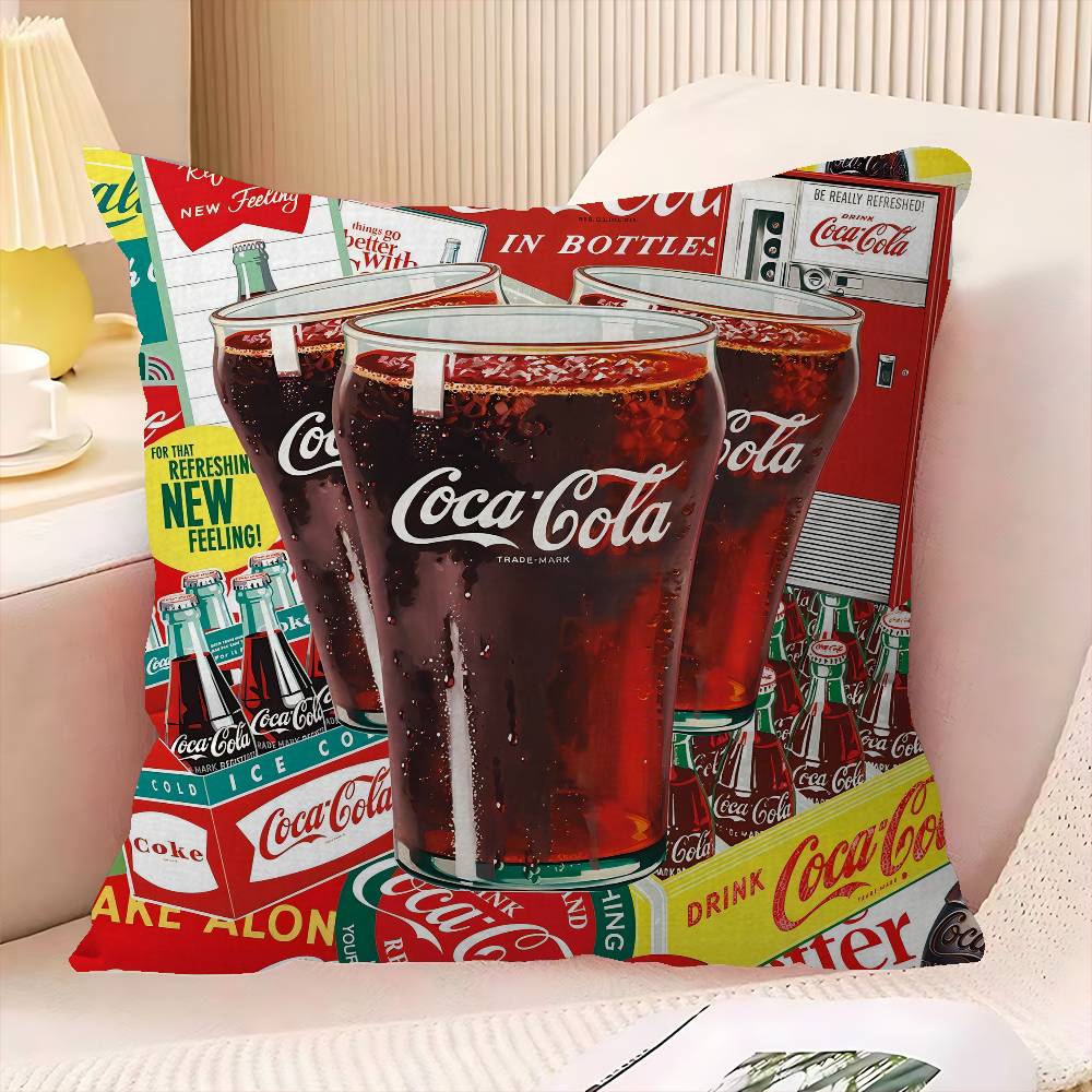 C-Coca Logo C-Colas Kissenbezug Für Schlafzimmer Zimmer Und Wohnzimmer Sofa Dekokissenbezug