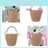 Міні плетена сумка-відро Дитяча Весняно-літній сезон Кошик Відпустка Пляжна сумочка