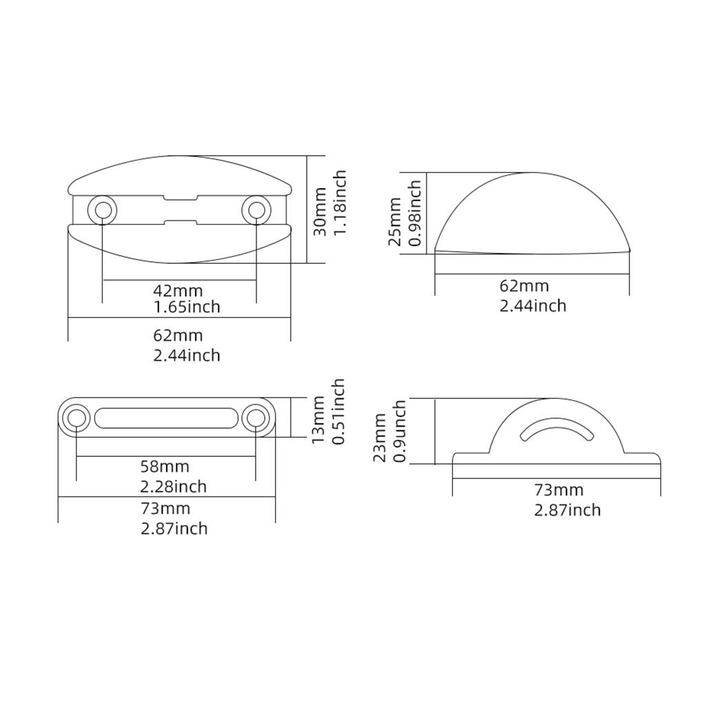 RV Door Stopper Round Small Doors Catch Spare Parts Convenient Wide Application Lightness Drawer Replacement Parts