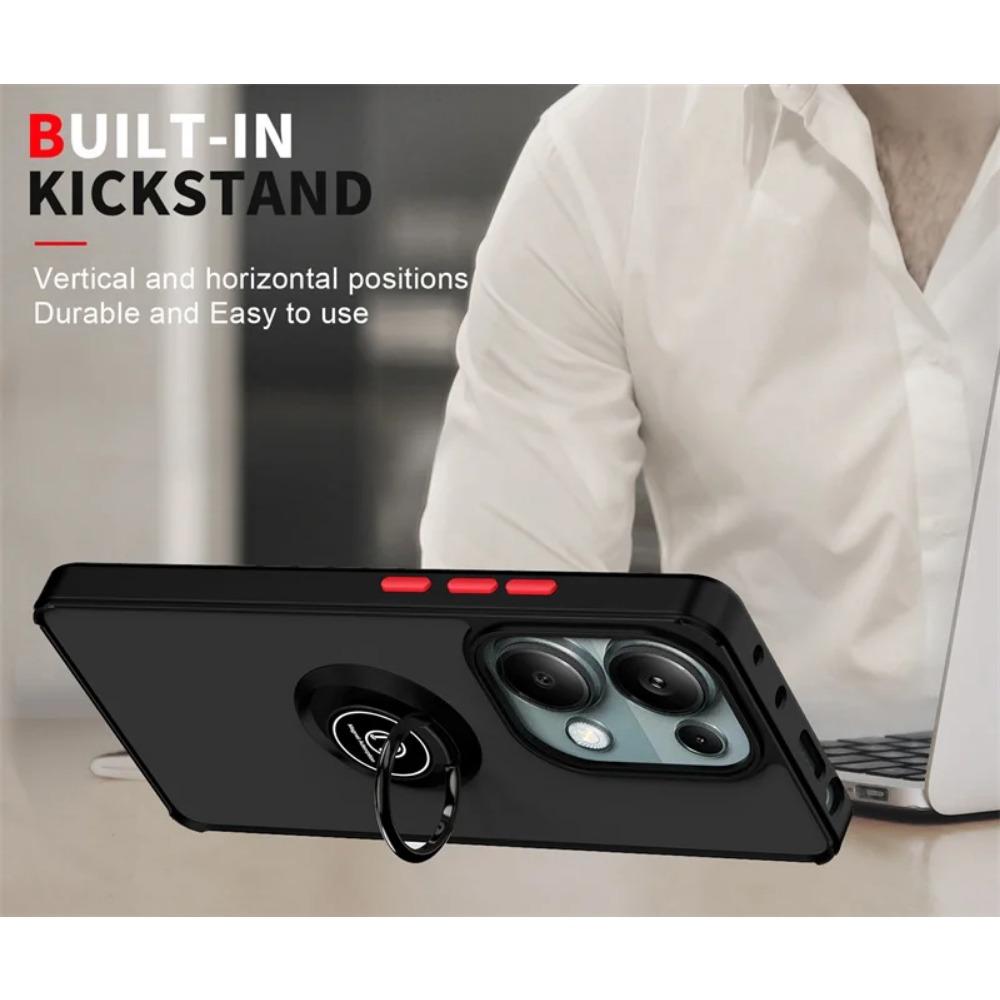 Armor Case for Xiaomi Redmi Note 13 Pro 5G Note 13 Pro+ Plus Protective Cover Ring Magnetic Holder Stand Business Full Protection