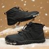 Plush Warm Snow Boots for Men Women High-top Winter Hiking Shoes Non-slip Elastic Casual Sneakers