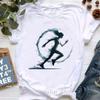 Colorful Running Girl Printed T Shirt Unisex Clothes 2024 Summer Fashion Tops Tee Shirt Femme Love Sports Tshirt Female