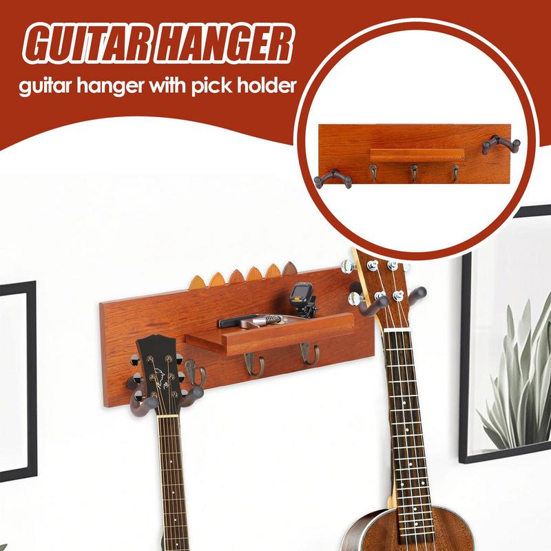 

Wall Mount Guitar Hanger Wooden Guitar Wall Rack Bass Storage Holder Large Capacity For Living Room Ukulele Organizer Shelf China Mainland