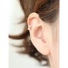 14K Ribbon Cubic Ring Piercing Earrings