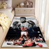 Sports Area Rug, Muhammad Ali Boxing Knockout Ring Collage Poster, Man Cave Decor, Non-Slip Mat