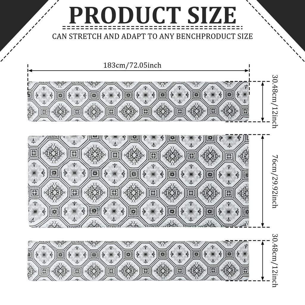 Tablecloth Bench Cover PVC Waterproof Camping Tablecloth Kit With Elastic Edge Picnic Table Cover Decoration for Outdoor Garden