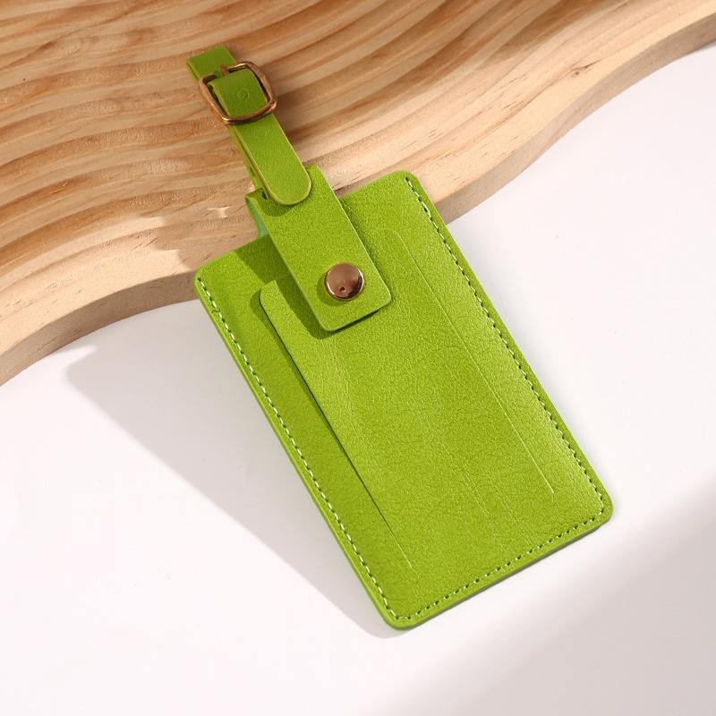 PU Leather Luggage Tag Suitcase Address Label Travel ID Clip Business Boarding Case Accessories