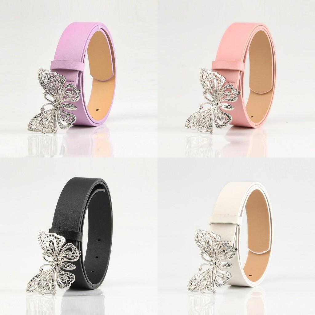 Elegant Butterfly Buckle Belt For Women Chic Dress And Denim Accessories