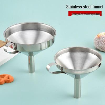Stainless Steel Kitchen Funnel & Strainer Set with Mesh Filter, Small & Large Sizes